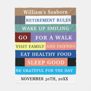 Couverture Polaire Règles personnalisées de retraite amusante Humour