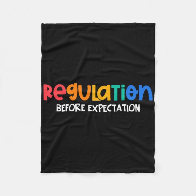 Couverture Polaire Regulation Before Expectation Autism Awareness Mon (Devant)