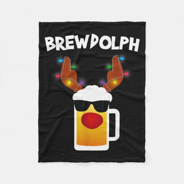 Couverture Polaire Reindeer Beer Rudolph Brewdolph Funny Christmas  (Devant)