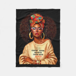 Couverture Polaire Reine Afro Femme Noire Africaine Mélanine Histoire