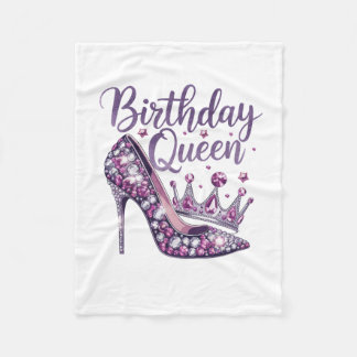 Couverture Polaire Reine d'anniversaire