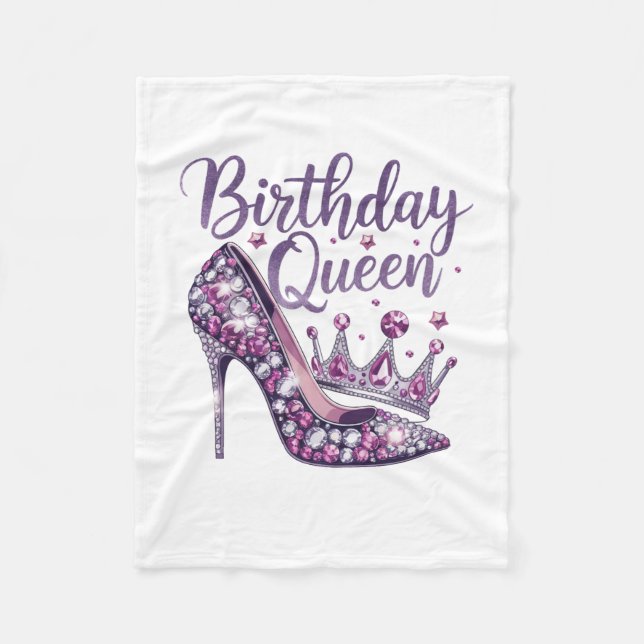 Couverture Polaire Reine d'anniversaire (Devant)