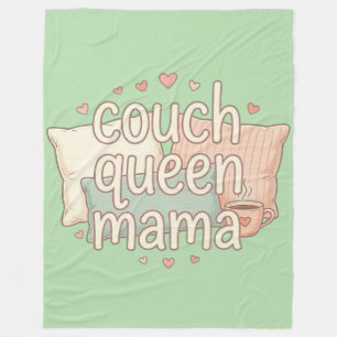 Couverture Polaire Reine du Canapé Maman Joli Design Cosy   