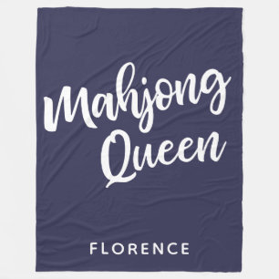 Couverture Polaire Reine Mahjong personnalisée