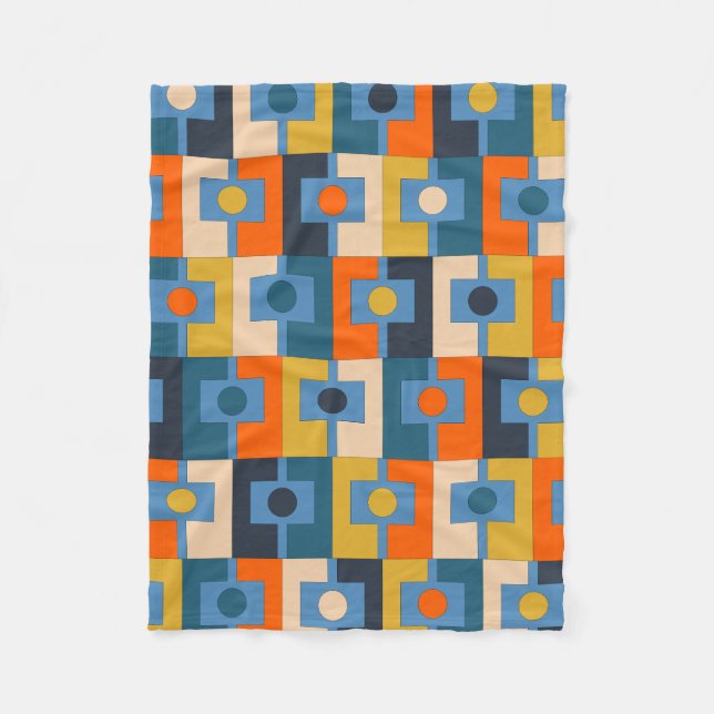 Couverture Polaire Rektangel Rétro Contemporain Motif géométrique (Devant)