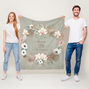 Couverture Polaire Relax Dream Love Nom de famille Sage tropical Flor