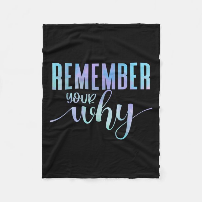 Couverture Polaire Remember Your Why Gym Motivation Fitness Insration (Devant)