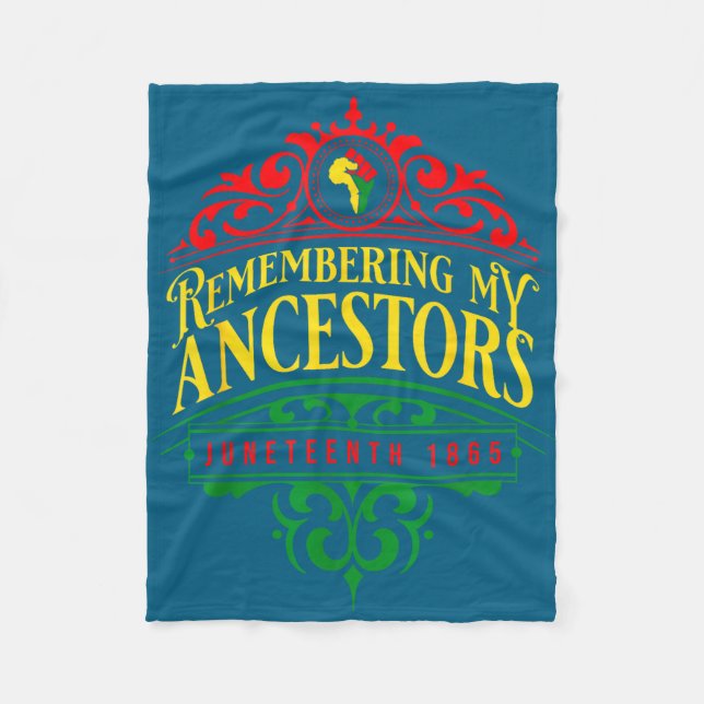 Couverture Polaire Remembering ancestors juneteenth 1865 pride black (Devant)