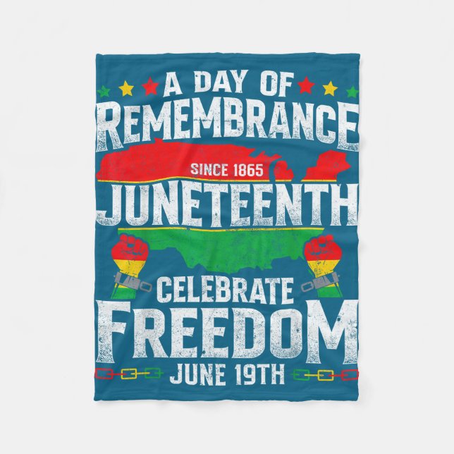 Couverture Polaire Remembrance celebrate freedom juneteenth black (Devant)
