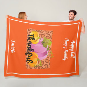Couverture Polaire Remerciements Personnaliser d'automne Texte et cou