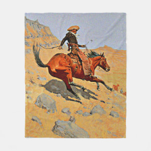 Couverture Polaire Remington - Le Cowboy, célèbre tableau