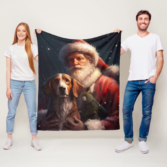 Couverture Polaire Renard américain de Noël Saint-Nicolas (En situation)