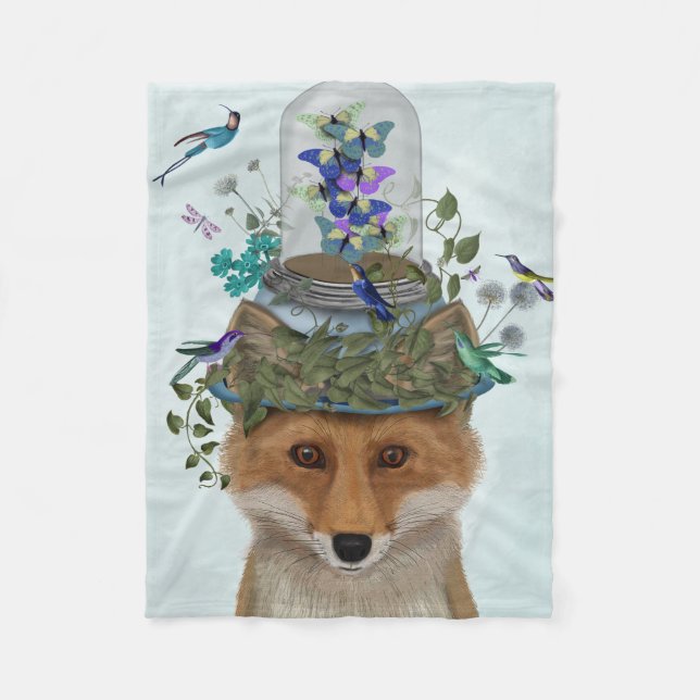 Couverture Polaire Renard avec papillon Bell Jar (Devant)
