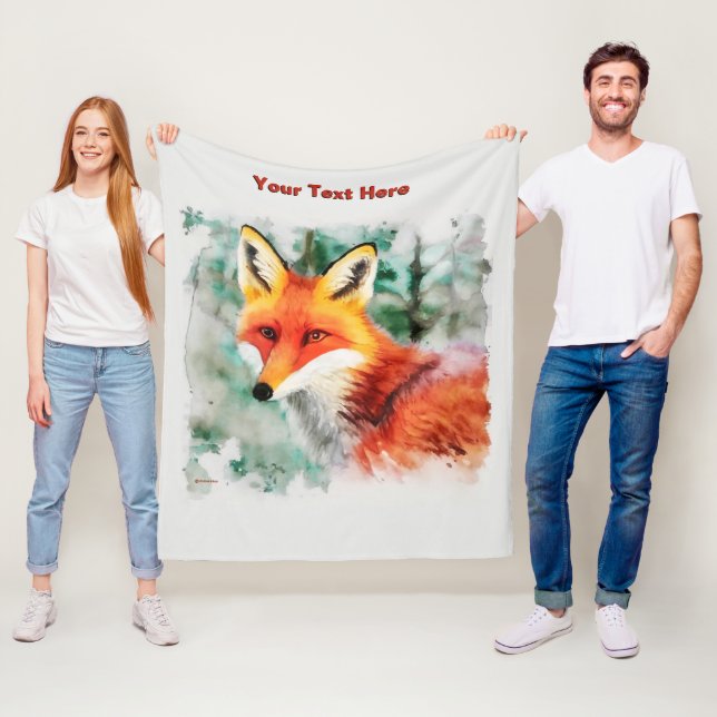 Couverture Polaire Renard blanc (En situation)