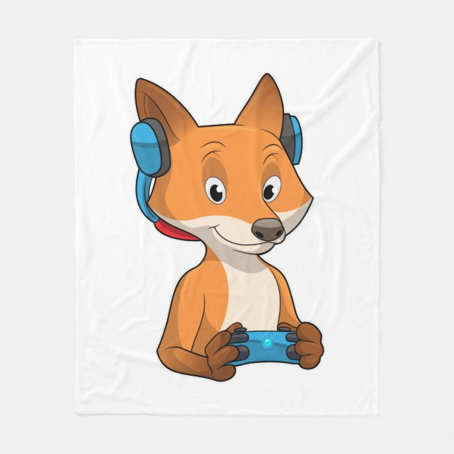 Couverture Polaire Renard comme joueur avec Joystick (Devant)