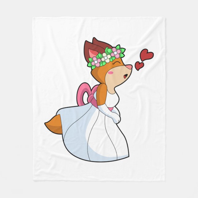 Couverture Polaire Renard comme mariée avec robe Mariage & Flower wre (Devant)