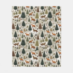 Couverture Polaire Renard de la forêt hivernale