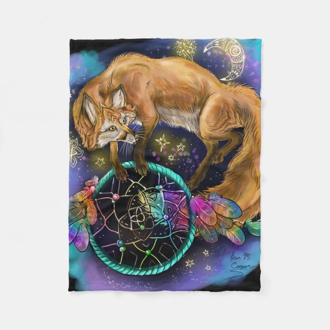 Couverture Polaire Renard DreamCatcher (Devant)