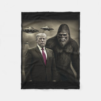 Couverture Polaire Rencontre drôle de Trump Bigfoot Ufo Alien Complot