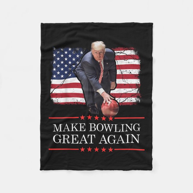 Couverture Polaire Rendre le Bowling meilleur - Drôle Trump Bowling (Devant)
