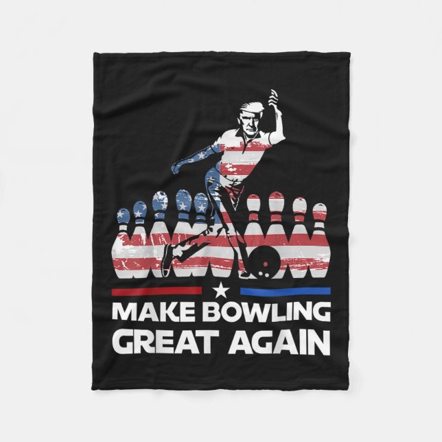Couverture Polaire Rendre le Bowling super encore drôle Trump Us drap (Devant)