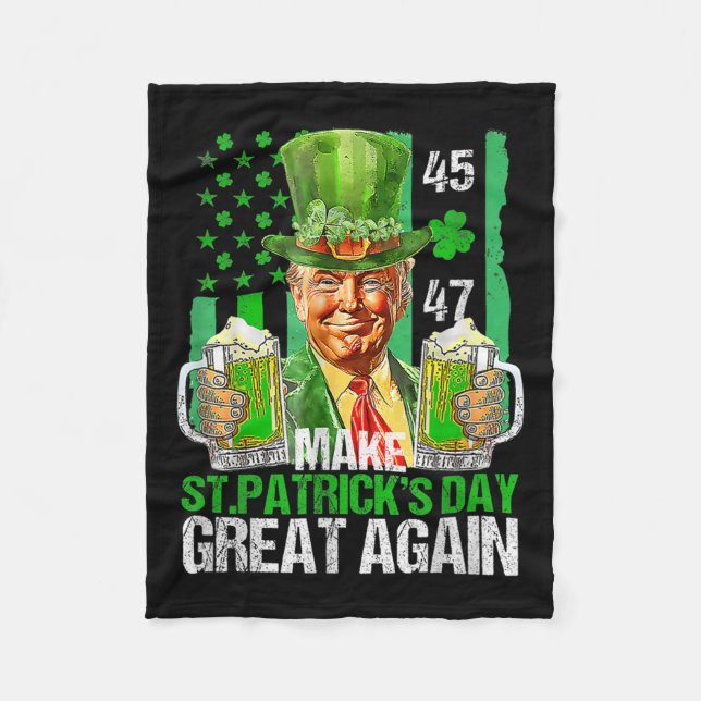 Couverture Polaire Rendre le Jour de la Saint Patrick grand à nouveau (Devant)