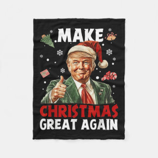Couverture Polaire Rendre Noël super Père Noël amusant Trump Noël