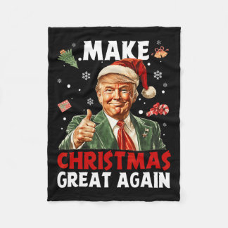 Couverture Polaire Rendre Noël super Père Noël amusant Trump Noël
