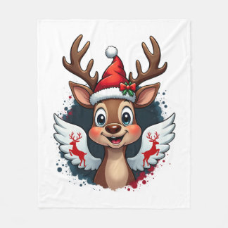 Couverture Polaire Renneau de Noël (1)