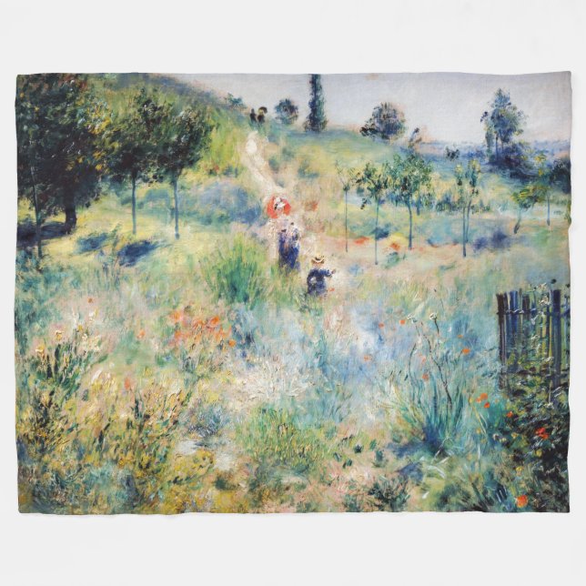 Couverture Polaire Renoir - Chemin menant à travers l'herbe haute (Devant (Horizontal))