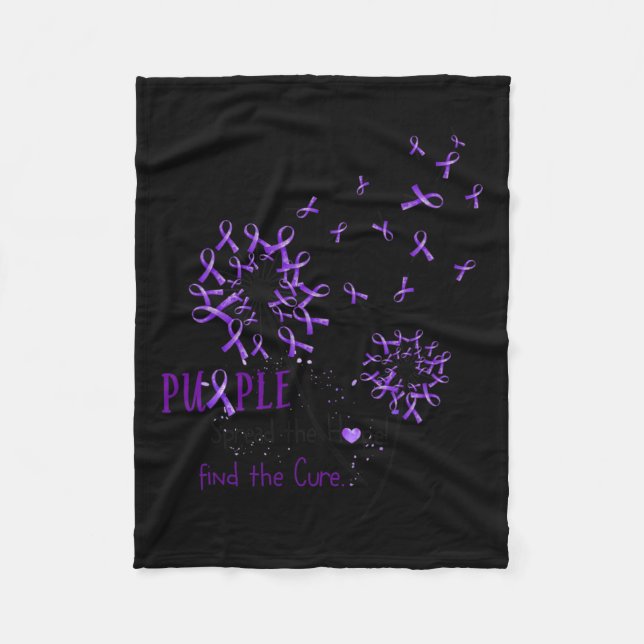 Couverture Polaire Répandre L'Espoir Trouver Le Cure -Fibromyalgia Dé (Devant)