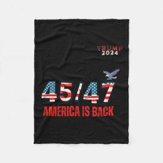 Couverture Polaire Reprenez l'Amérique Byck American Flag Trump 2024 