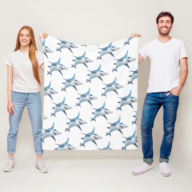 Couverture Polaire Requin (En situation)