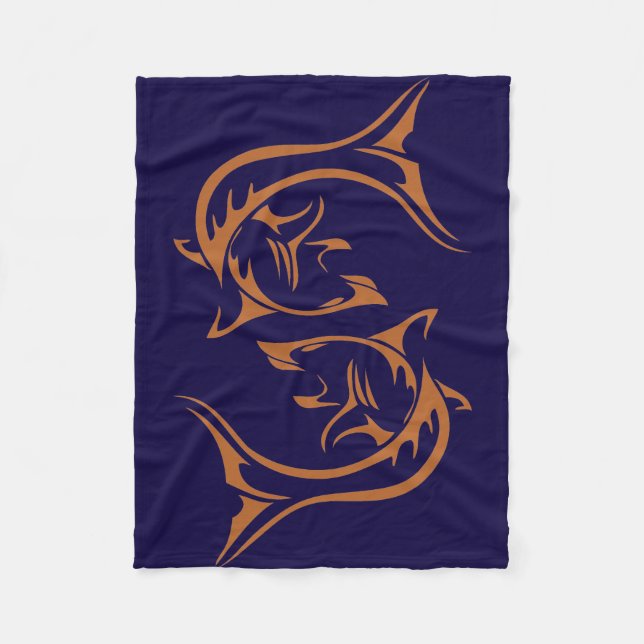 Couverture Polaire Requin tribal (Devant)