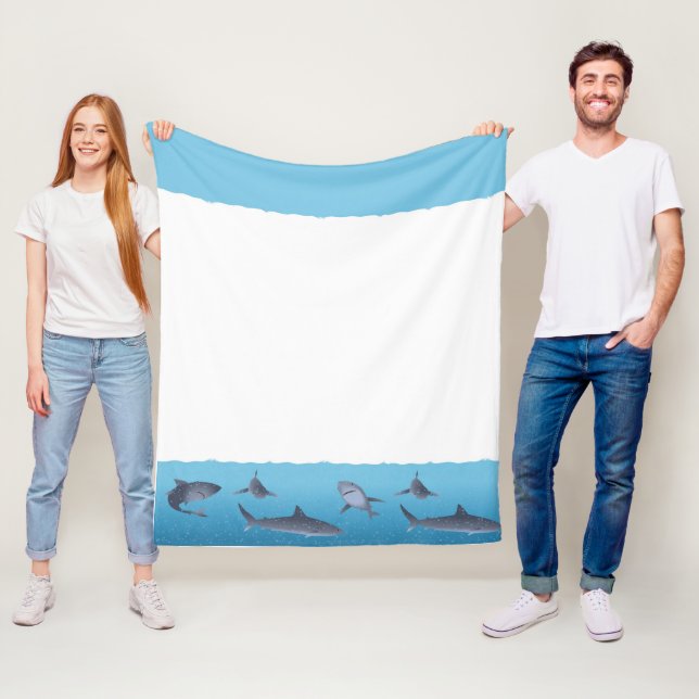 Couverture Polaire Requins (En situation)