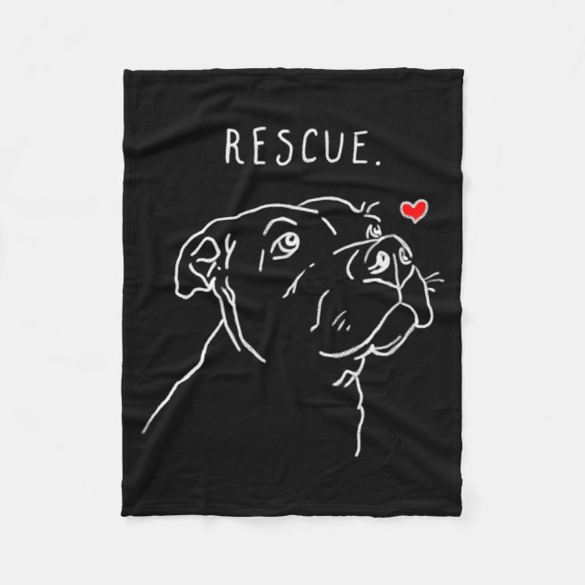 Couverture Polaire Rescue Dog Tbull Drawing Rescue Mom Adopt Dont  (Devant)