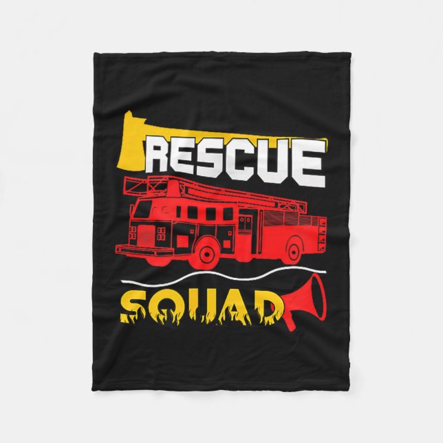Couverture Polaire Rescue Squad Lifesaver Fireman Gift Proud Firefigh (Devant)