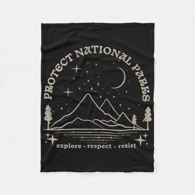 Couverture Polaire Resist Protect Our National Parks Graphic Anti Tru (Devant)