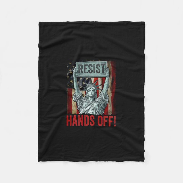 Couverture Polaire Résiste Statue De La Liberté Mains Hors Prot (Devant)