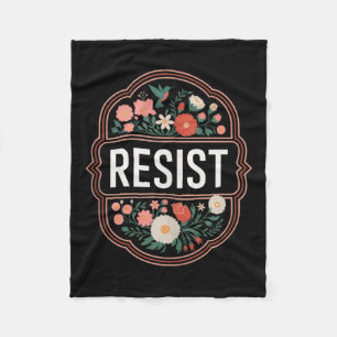 Couverture Polaire Résister à la protestation florale Trump contre Tr