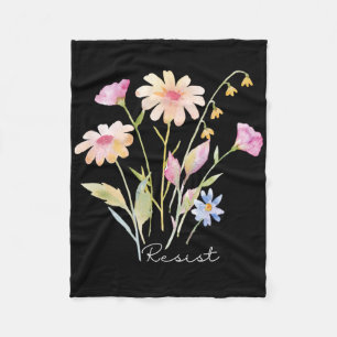 Couverture Polaire Résister Subtil Anti Trump Floral Botanique Protes