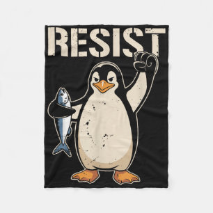 Couverture Polaire Résistez à l'activisme des pingouins Femmes Hommes