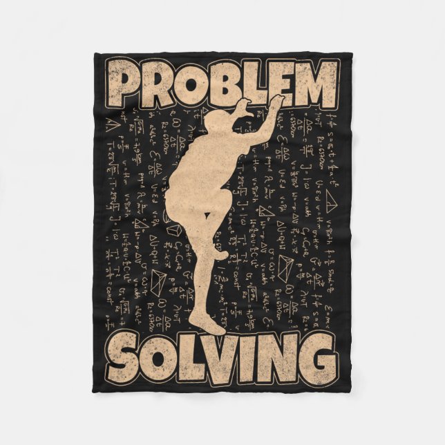 Couverture Polaire Résolution de problème drôle escalade bloc pun (Devant)