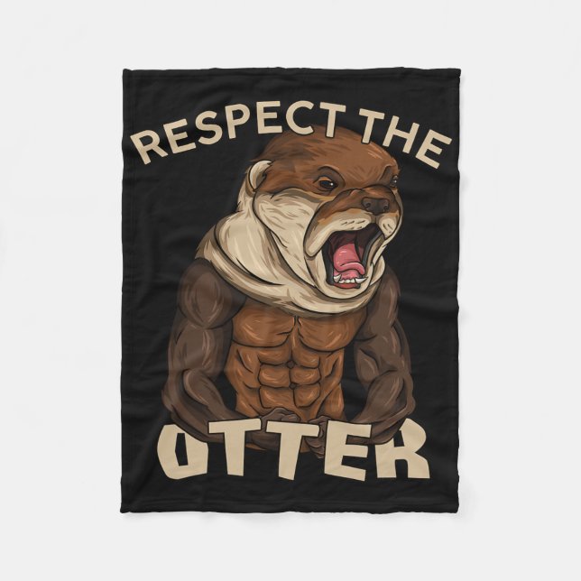 Couverture Polaire Respect The Otter - Muscular Fitness Bodybuilder A (Devant)