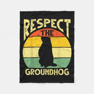 Couverture Polaire Respecter la conception de marmotte de groundhog