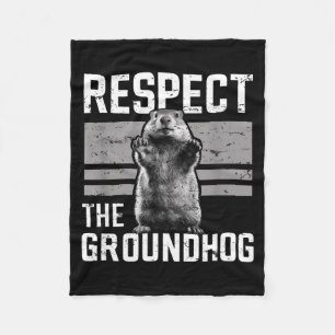 Couverture Polaire Respecter la marmotte Jour de la marmotte Woodchuc