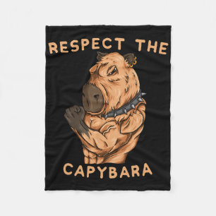 Couverture Polaire Respectez Le Capybara - Funny Fitness Bodybuilder