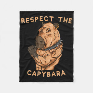 Couverture Polaire Respectez Le Capybara - Funny Fitness Bodybuilder 