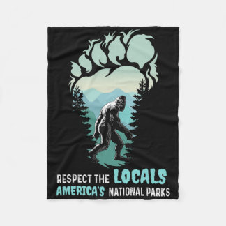 Couverture Polaire Respectez les locaux Bigfoot Sasquatch Parc nation