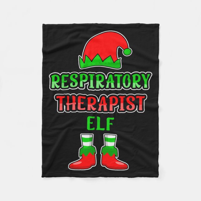 Couverture Polaire Resratory Therast Elf Resratory Therapy Christmas  (Devant)